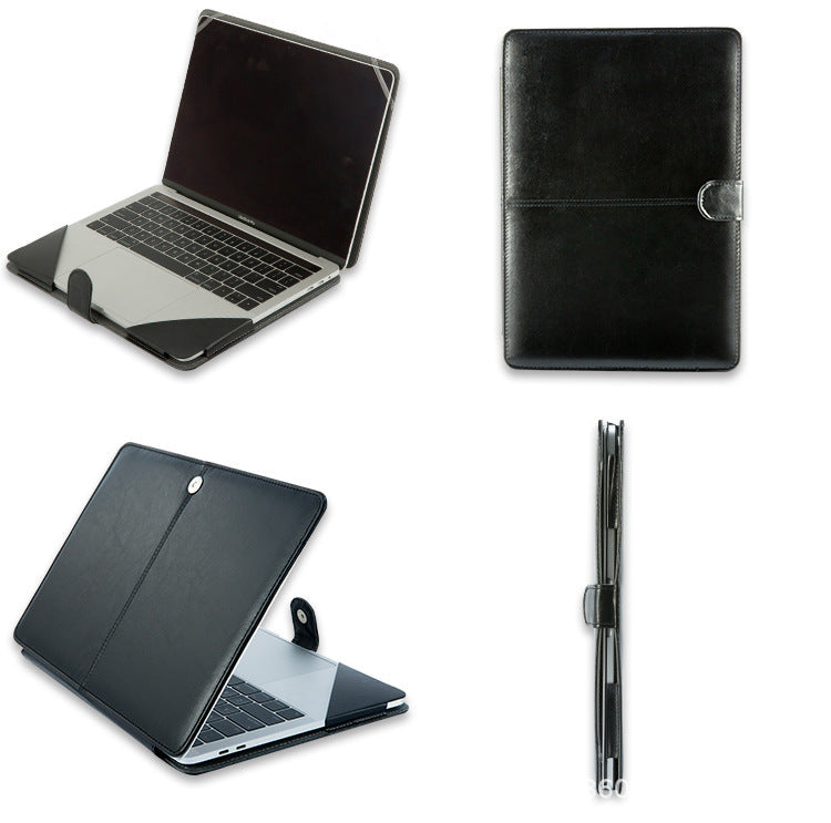 Black PU Leather MacBook Case