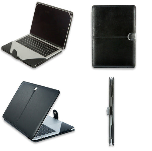 Black PU Leather MacBook Case
