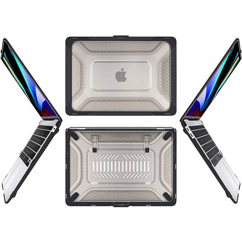 Macbook Case Heavy Duty Honeycomb Hard Shell - Black