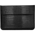 Black Faux Crocodile Laptop Sleeve Case