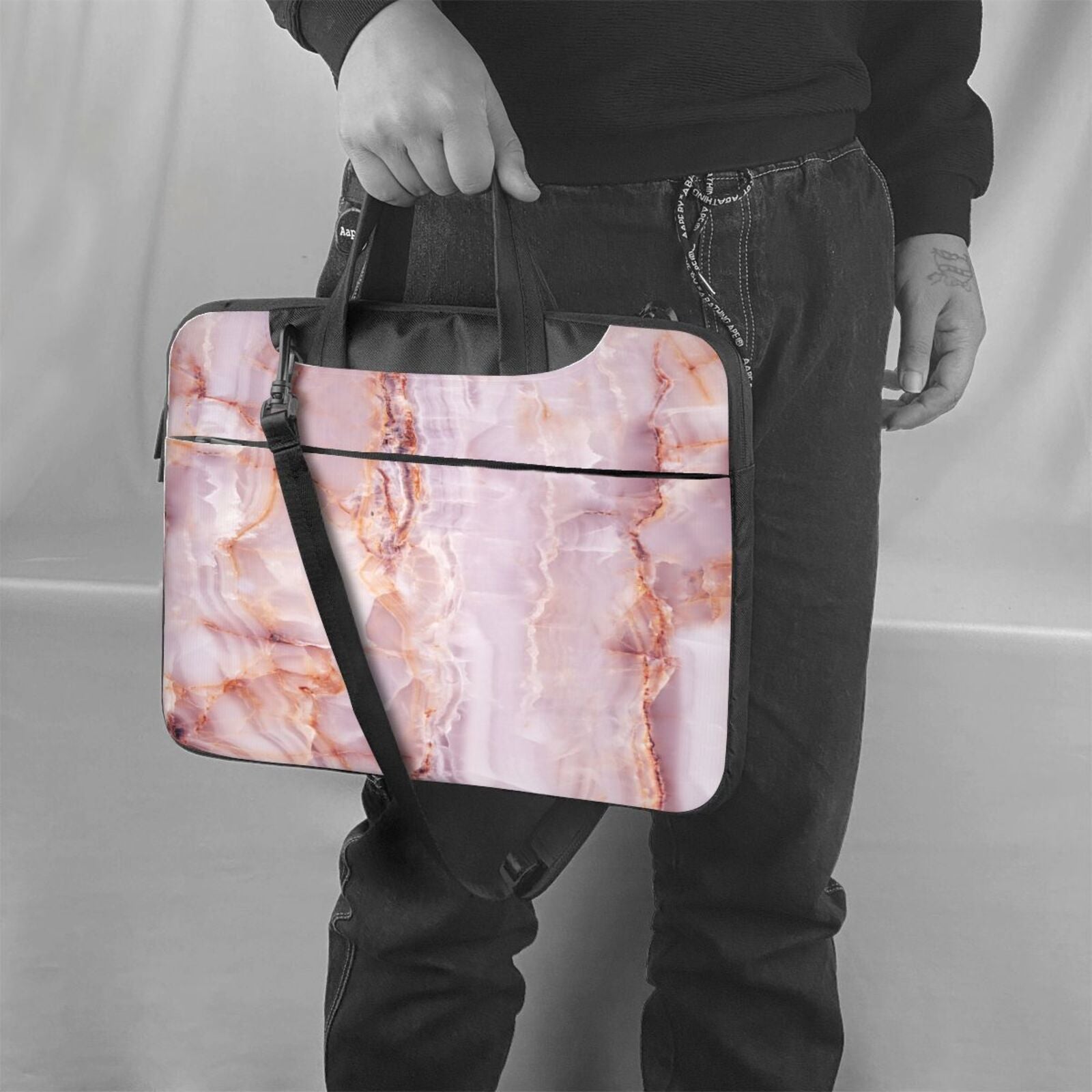 Laptop Bag Crossbody Shoulder- Pink Ceramic