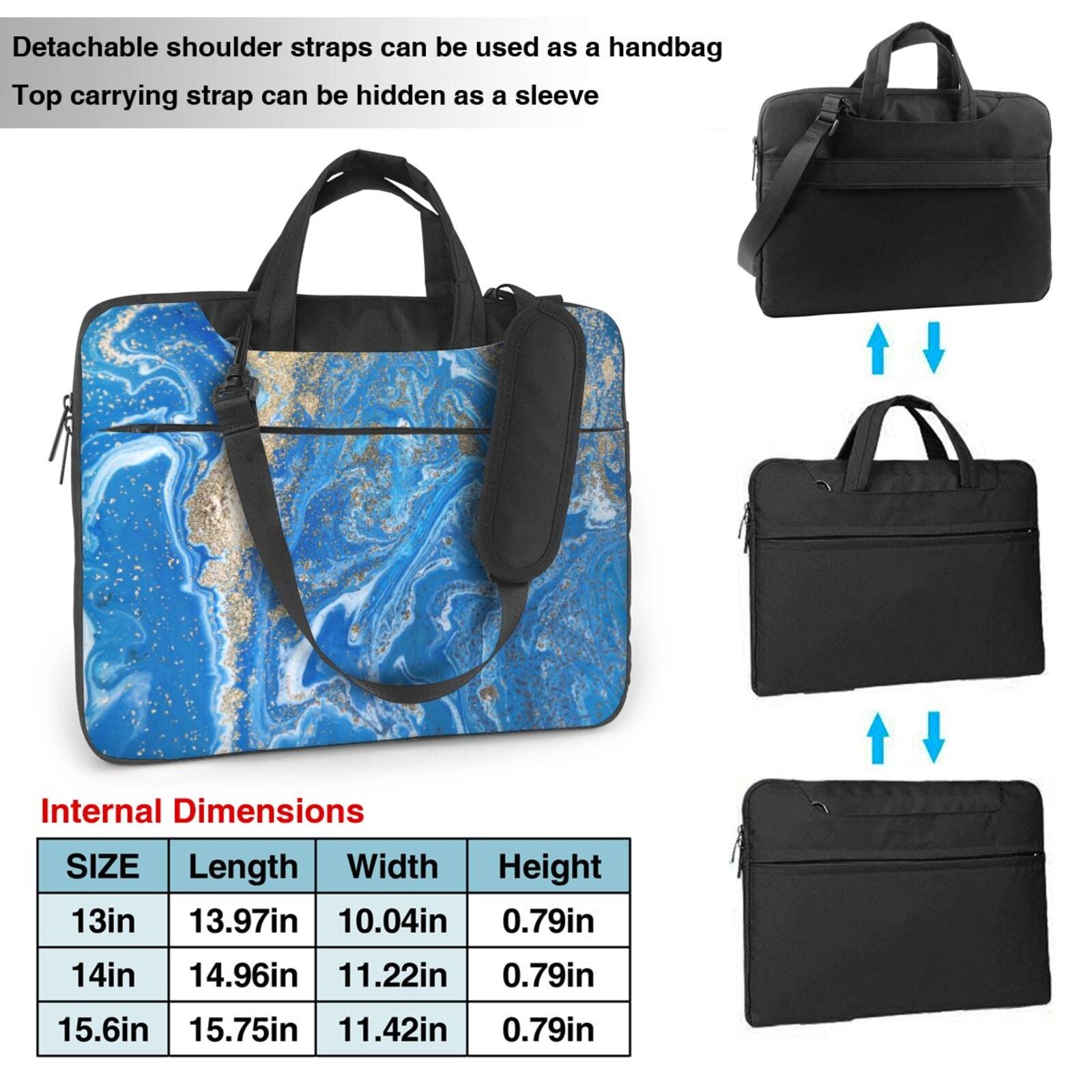 Laptop Bag Crossbody Shoulder- Blue River