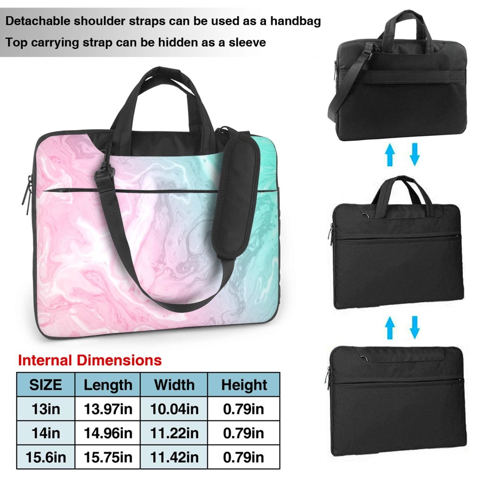Laptop Bag Crossbody Shoulder- Ecstasy Rainbow