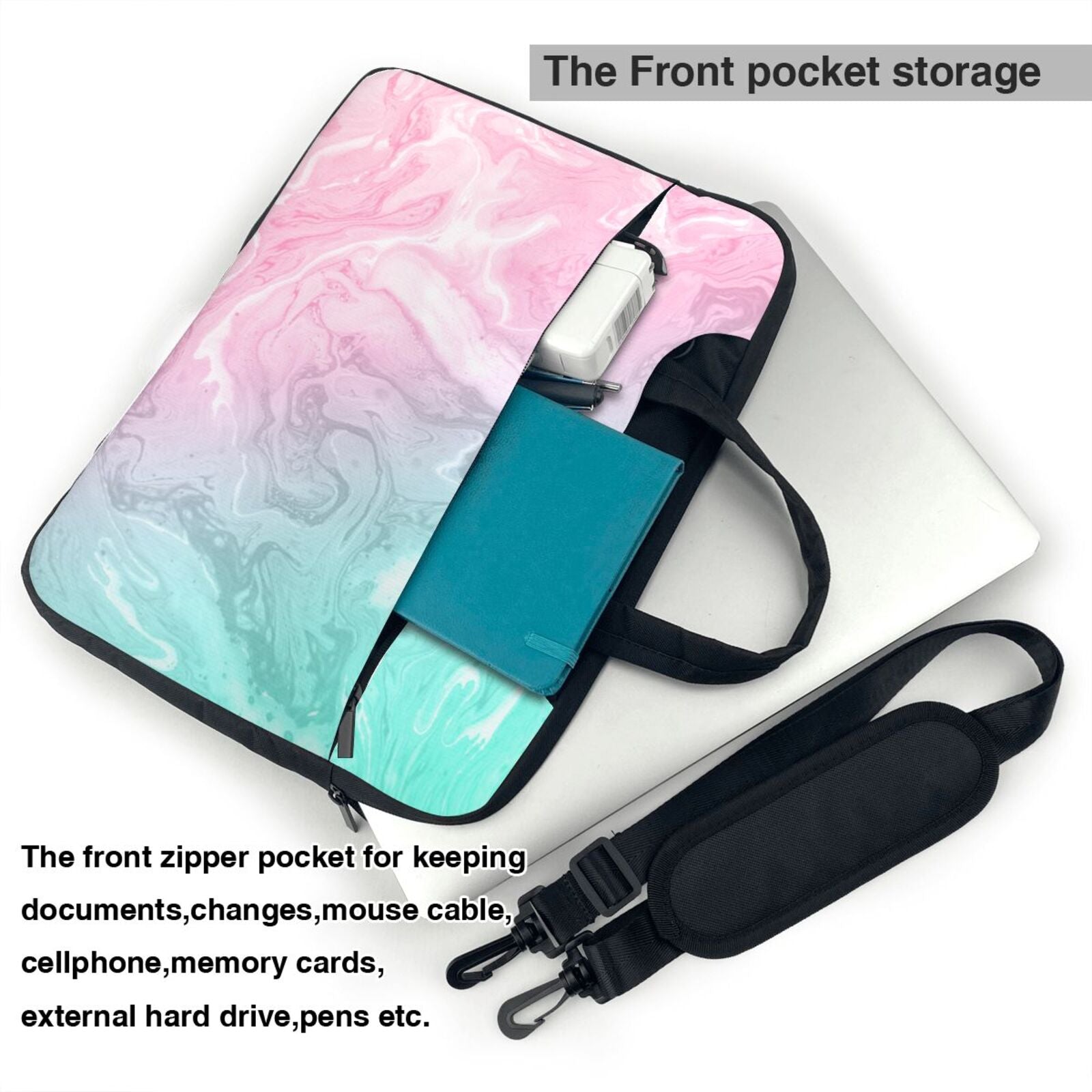 Laptop Bag Crossbody Shoulder- Ecstasy Rainbow