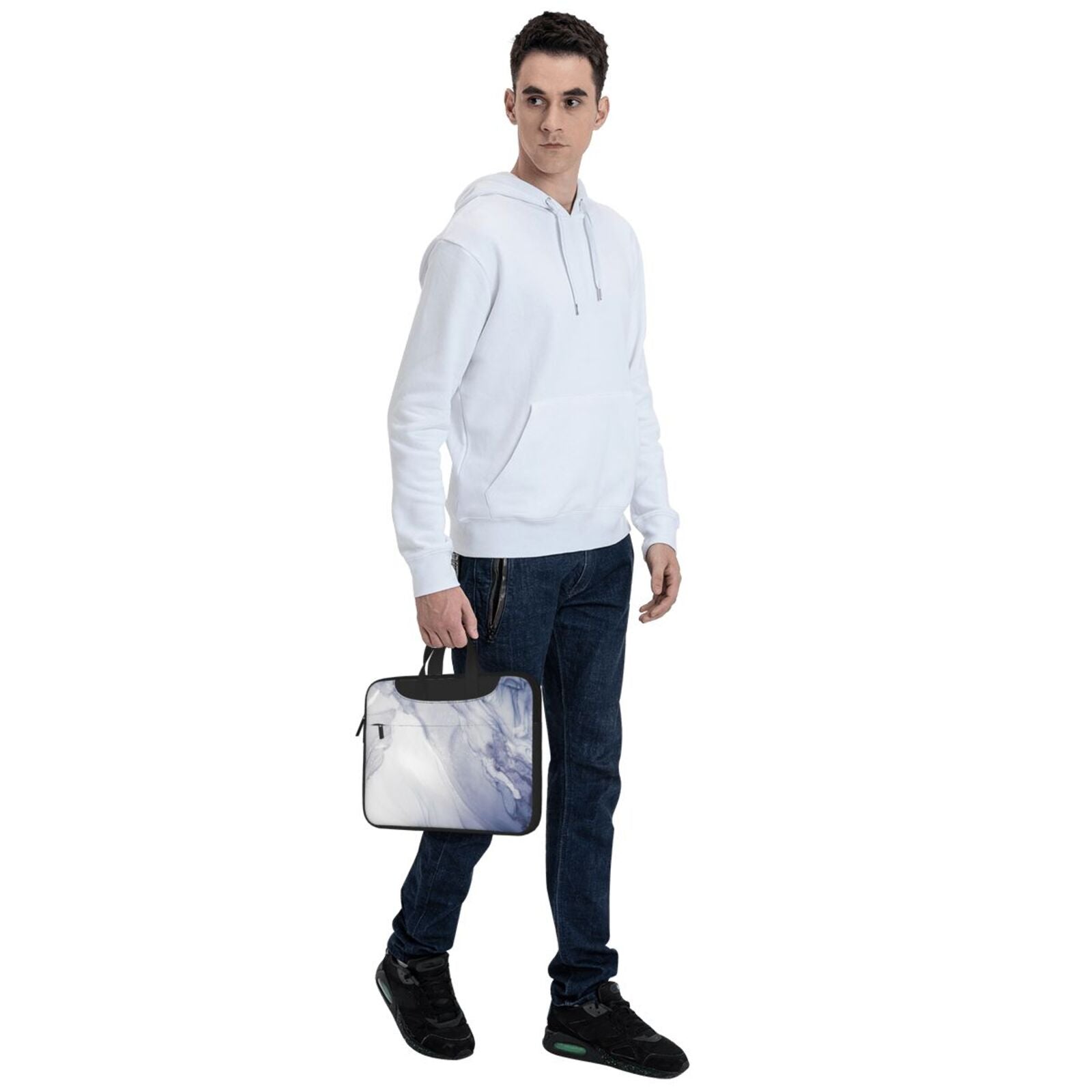 Laptop Bag Crossbody Shoulder- Smoke