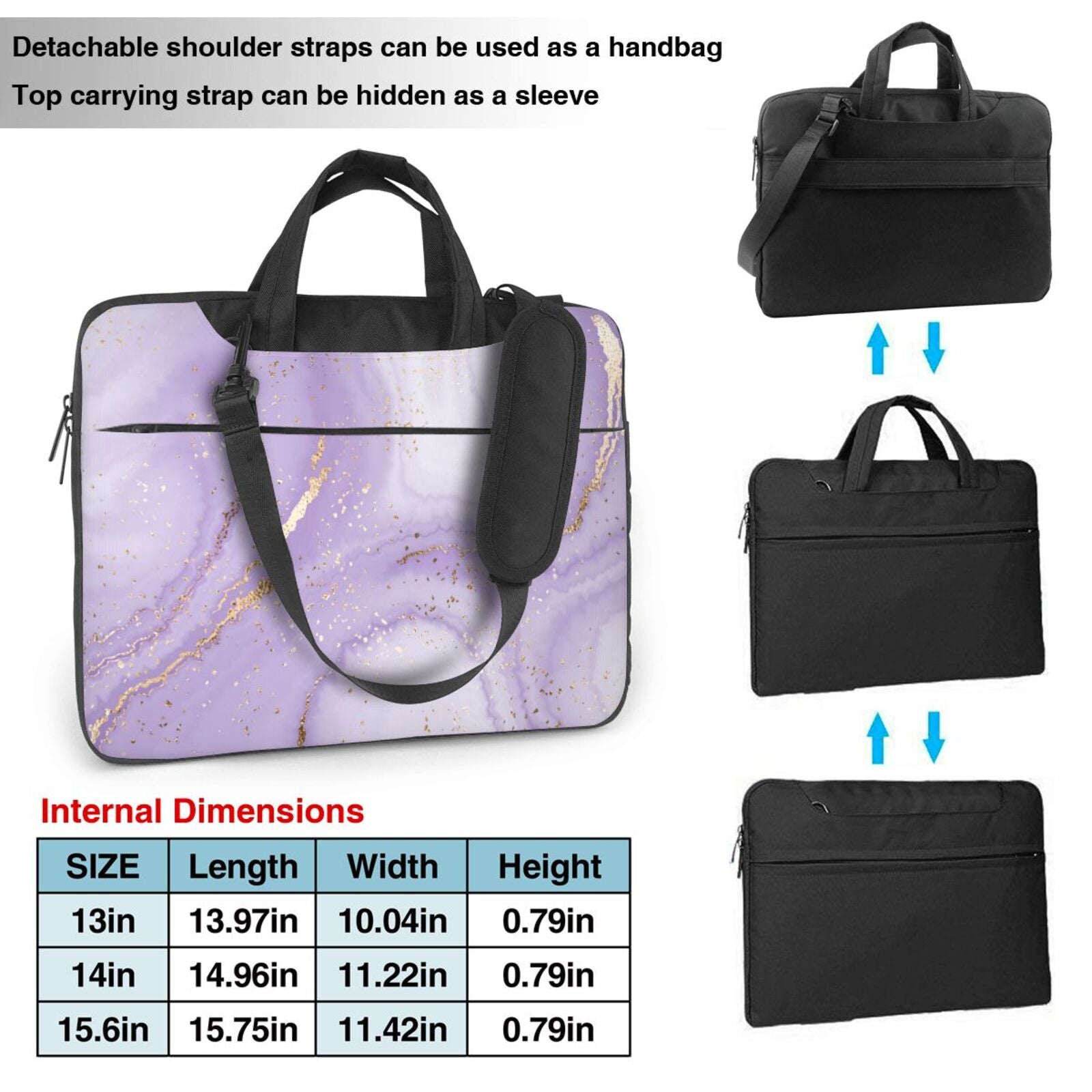 Laptop Bag Crossbody Shoulder- Purple Jade