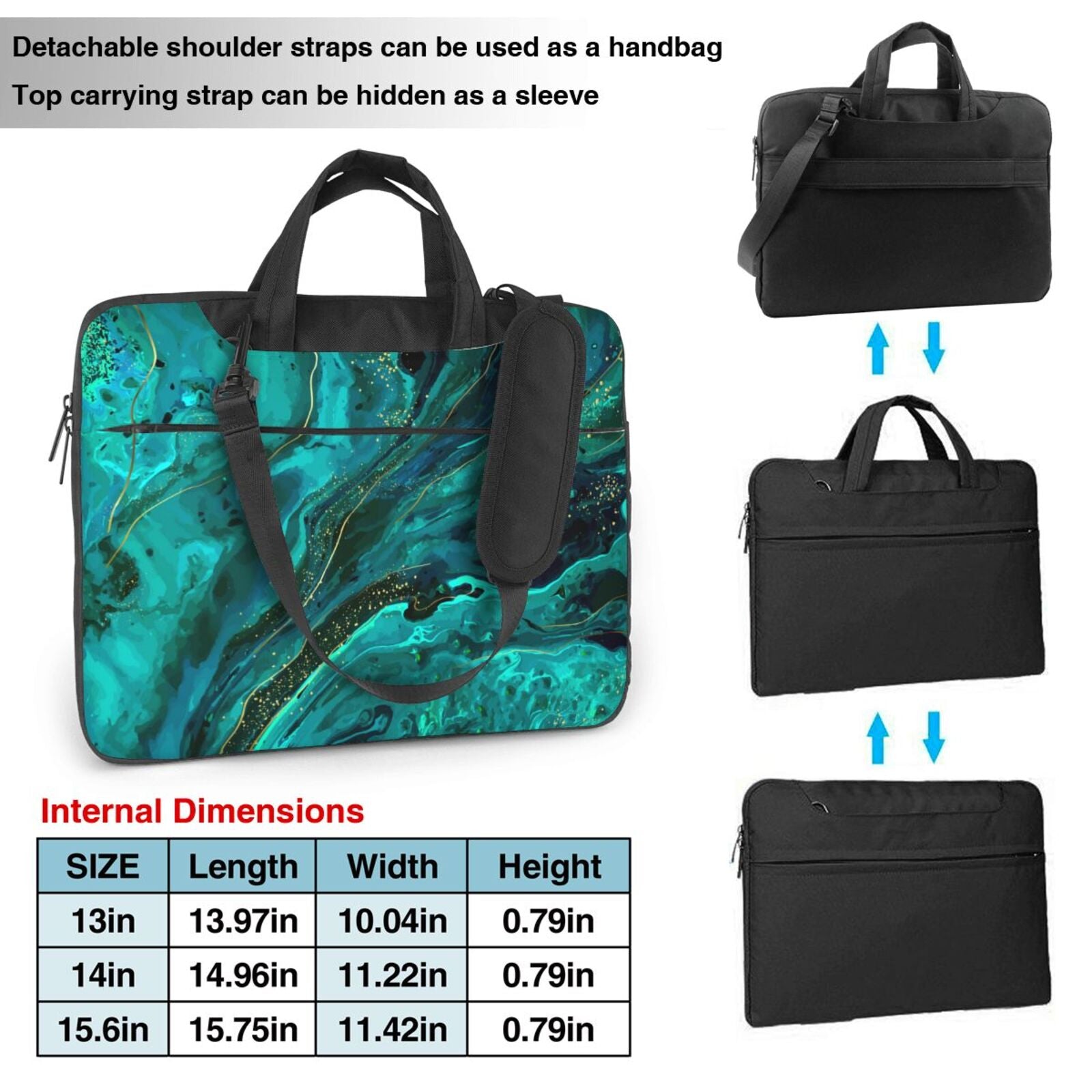 Laptop Bag Crossbody Shoulder- Lush River