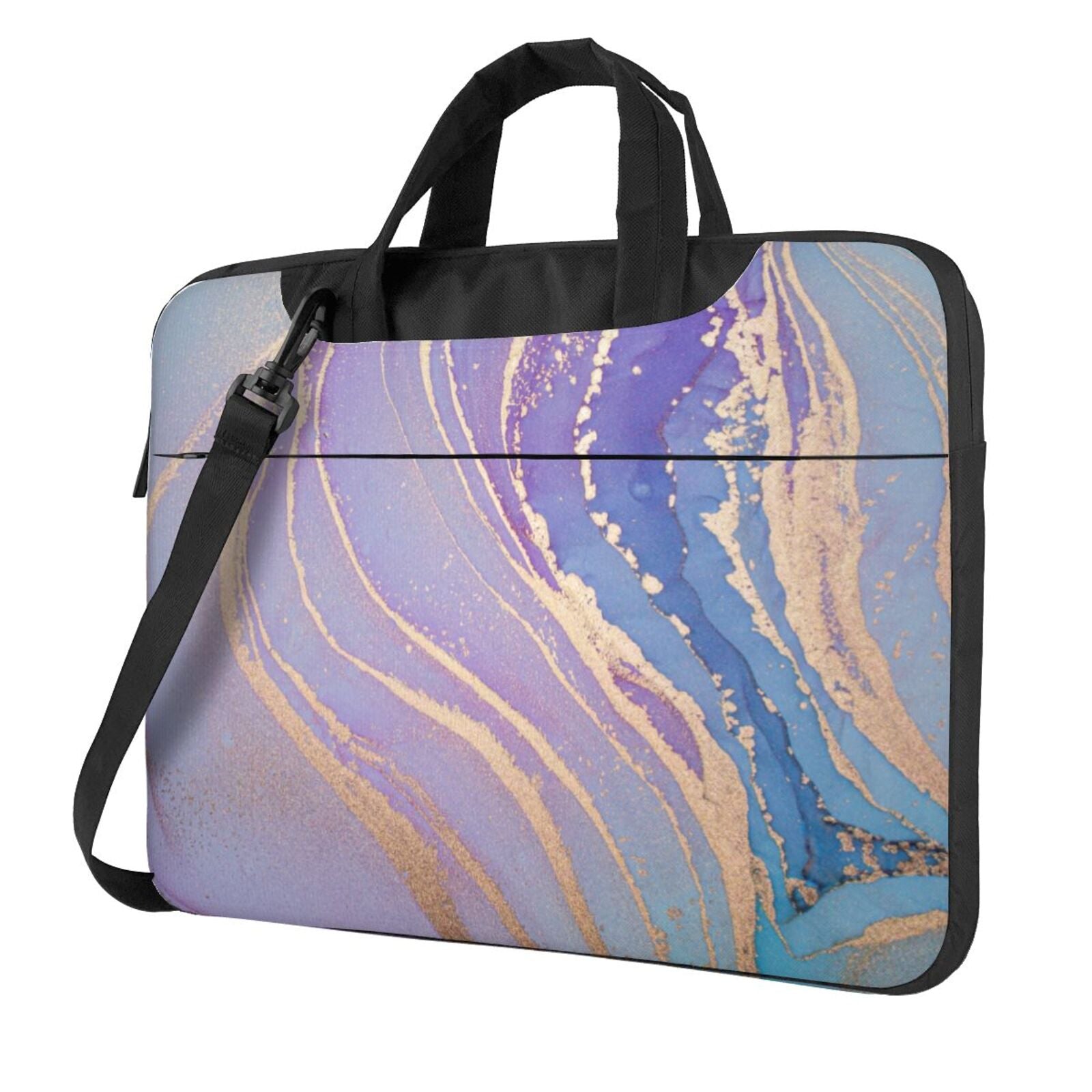 Laptop Bag Crossbody Shoulder- Golden Border