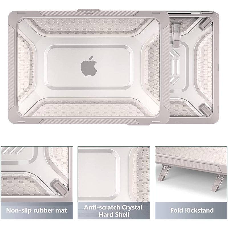 Macbook Case Heavy Duty Honeycomb Hard Shell - Khaki