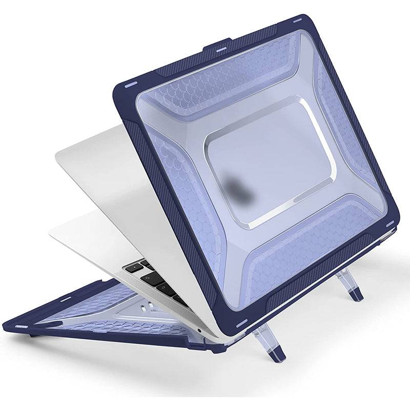 Macbook Case Heavy Duty Honeycomb Hard Shell - Blue