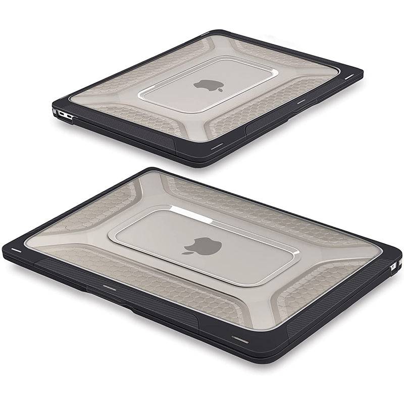 Macbook Case Heavy Duty Honeycomb Hard Shell - Black