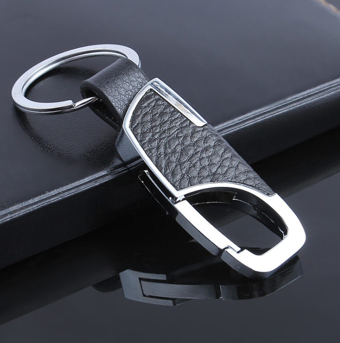 Men's Genuine Leather Car Keychain